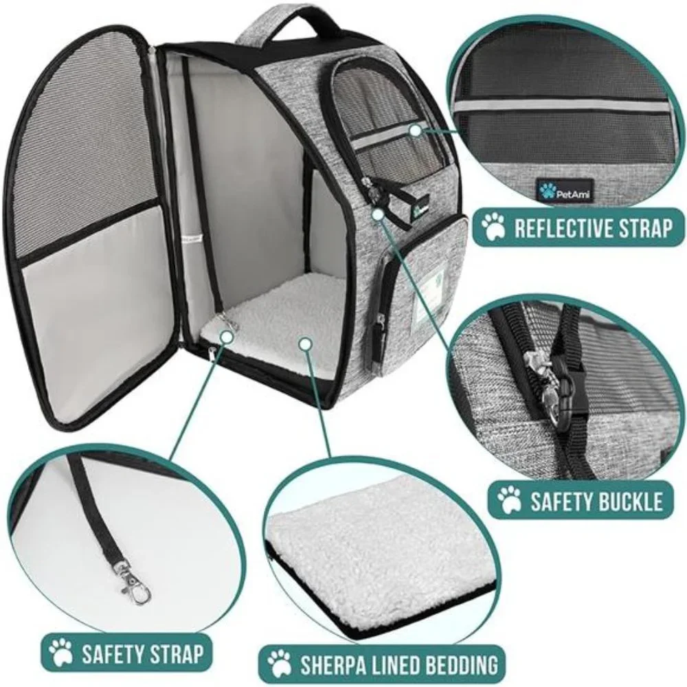 Dog Backpack Carrier for Small Large Cat, Pet, Puppies, Ventilated Pet Backpack
